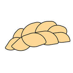 Bun flat illustration on white