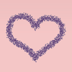 purple little hearts on pink background