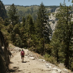 hiking in the mountains