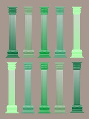 Green columns