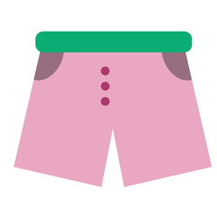 Shorts flat illustration on white