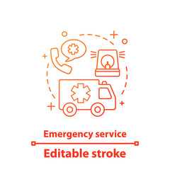 Emergency service concept icon