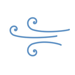 Wind flat illustration on white