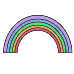 Rainbow flat illustration on white