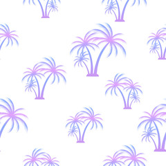 Fototapeta na wymiar Palm tree. Seamless summer pattern. Tropical background for printing on fabric.