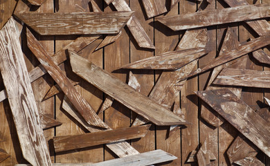 wood boards of different shapes as a background