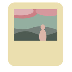 Picture flat illustration on white