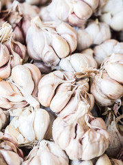 Garlic sold on a local market on Madeira Island, Portugal