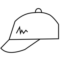 Cap flat illustration on white