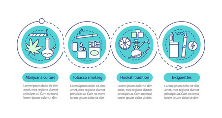 Smoking vector infographic template