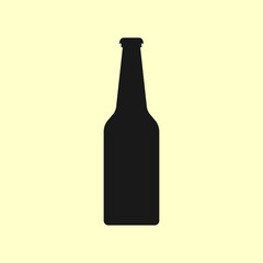 Craft beer bottle icon isolated on white background. Alcoholic drinks concept. Vector flat illustration.