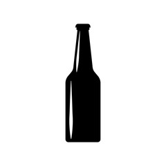 Craft beer bottle icon isolated on white background. Alcoholic drinks concept. Vector flat illustration.