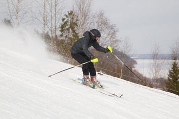 skier on a slope