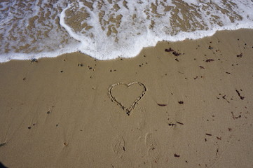 heart in the sand