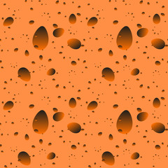 Large mustard drops and petals on a light background in nacre.