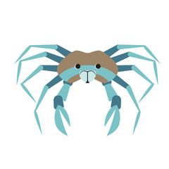 Crab flat illustration on white