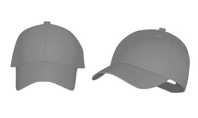 Grey baseball cap. vector illustration