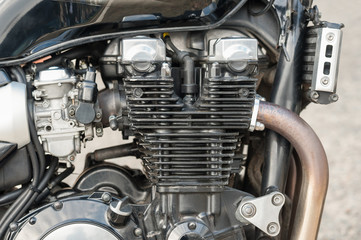 motorcycle engine close-up