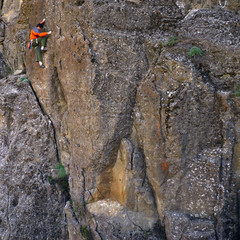 rock climbing on the rock