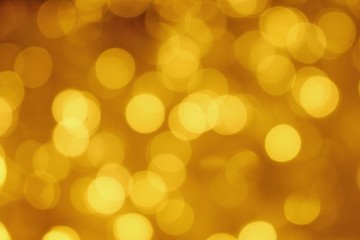 Abstract light cycle of life bokeh Yellows tone and orange for Christmas background