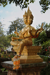 4 faces of Golden Brahma god Hinduism