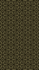 Ornate geometric pattern and two-tone abstract background