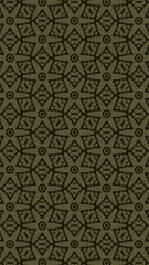 Ornate geometric pattern and two-tone abstract background