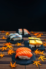 Japanese food Sushi Roll Maki of Salmon and avocado