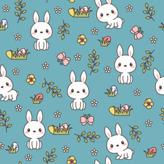 Easter vector seamless pattern