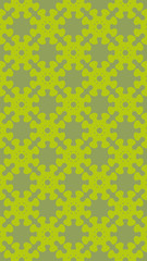 Ornate geometric pattern and two-tone abstract background