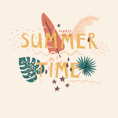 Summer Time cut out paper lettering