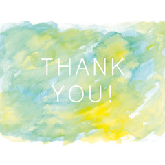 Watercolor thank you card