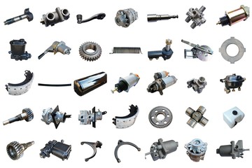 collage parts for auto isolated