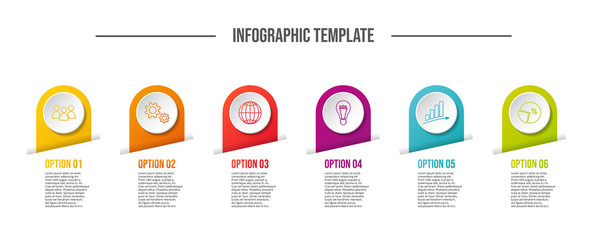 Company infographic template with business icons. Vector