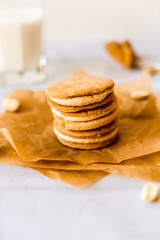Stack of Peanut Butter Sandwich Cookies