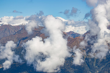 Mountain landscape. Caucasus summer day view forest