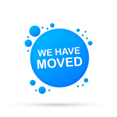 We have Moved vector gradient speech bubble and 