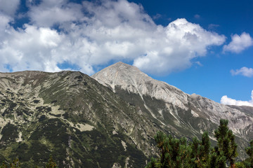 Fototapeta premium Amazing Summer landscape of Vihren Peak, Pirin Mountain, Bulgaria