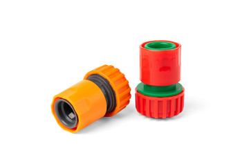 Hose coupling isolated on white background.