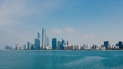 Fototapeta na wymiar View of Abu Dhabi Skyline , United Arab Emirates