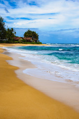 Beautiful Tropical beach surf sand
