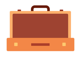 Suitcase for clothes vector icon flat isolated