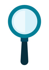 Magnifying glass vector icon flat isolated