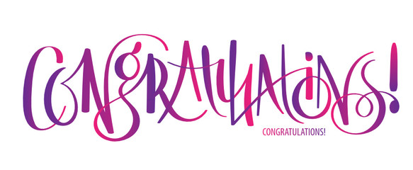 CONGRATULATIONS calligraffiti banner