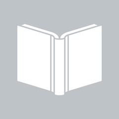 Book flat icon on gray background, for any occasion