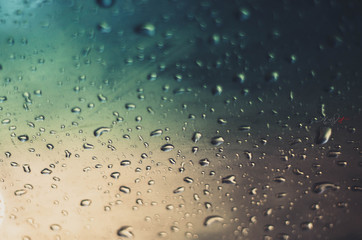 rain drops and reflection
