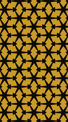 Ornate geometric pattern and two-tone abstract background