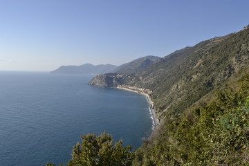 Fototapeta na wymiar Panorama sulle Cinque Terre, Liguria