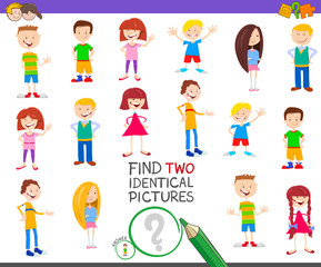 Fototapeta premium find two identical kid educational game