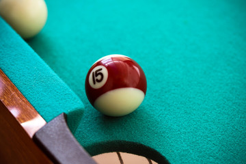 Pool table and ball